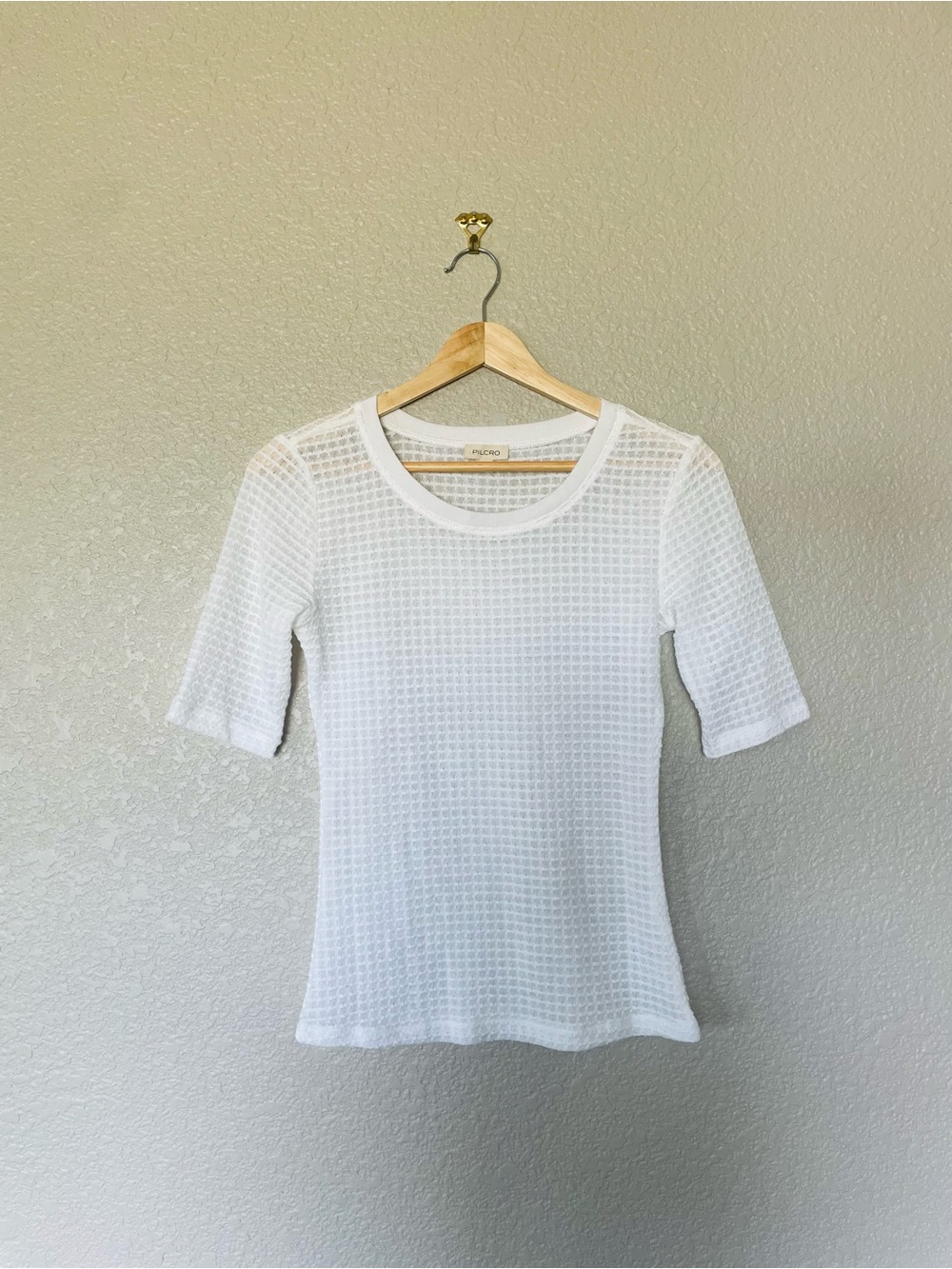 Anthropologie Pilcro Textured Short Sleeve Knit Top